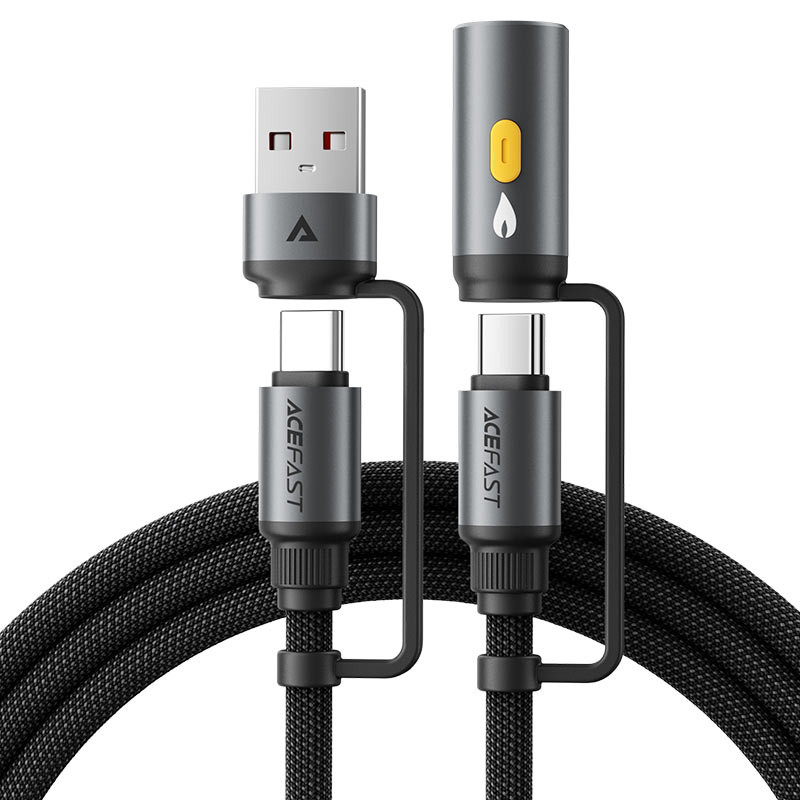 کابل تبدیل USB-C به USB/USB-C ایس فست مدل J6 طول 1.2 متر