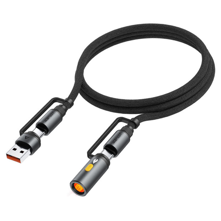 کابل تبدیل USB-C به USB/USB-C ایس فست مدل J6 طول 1.2 متر