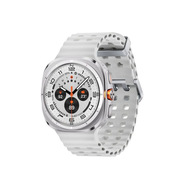 ساعت هوشمند سامسونگ مدل Galaxy Watch Ultra دارای قابلیت های کنترل موسیقی (Music Player)، قابلیت مکالمه از طریق بلوتوث، قابلیت تغییر طرح ساعت یا تم، صفحه همیشه روشن (Always-on Display)، پشتیبانی از دستیار صوتی بند سیلیکون