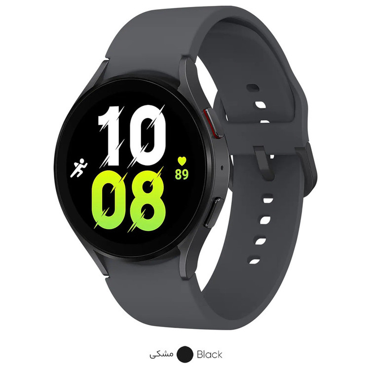 ساعت هوشمند سامسونگ مدل Galaxy Watch5 44mm دارای قابلیت های کنترل موسیقی (Music Player)، قابلیت مکالمه از طریق بلوتوث، قابلیت تغییر طرح ساعت یا تم، صفحه همیشه روشن (Always-on Display)، قابلیت نصب اپلیکیشن، پشتیبانی از دستیار صوتی بند سیلیکون