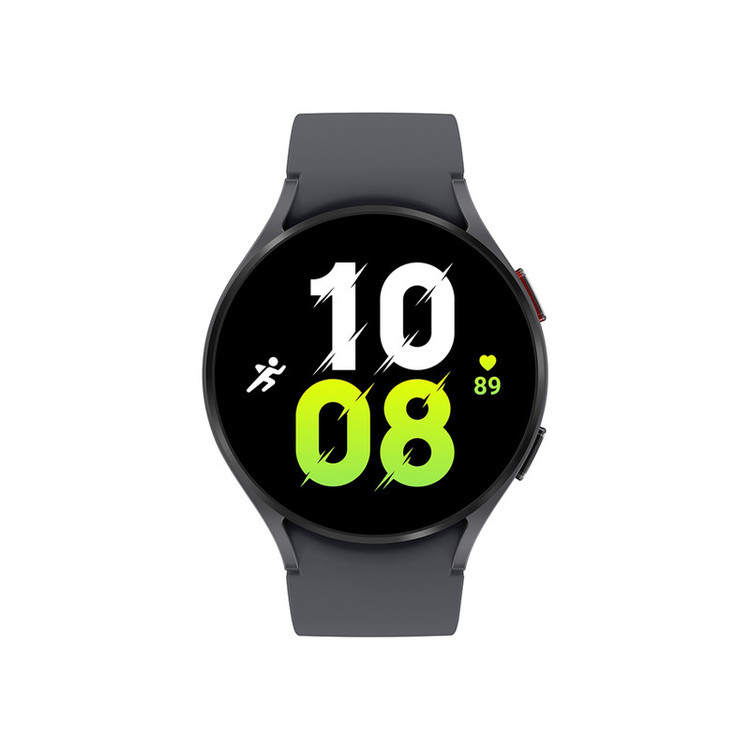 ساعت هوشمند سامسونگ مدل Galaxy Watch5 44mm دارای قابلیت های کنترل موسیقی (Music Player)، قابلیت مکالمه از طریق بلوتوث، قابلیت تغییر طرح ساعت یا تم، صفحه همیشه روشن (Always-on Display)، قابلیت نصب اپلیکیشن، پشتیبانی از دستیار صوتی بند سیلیکون