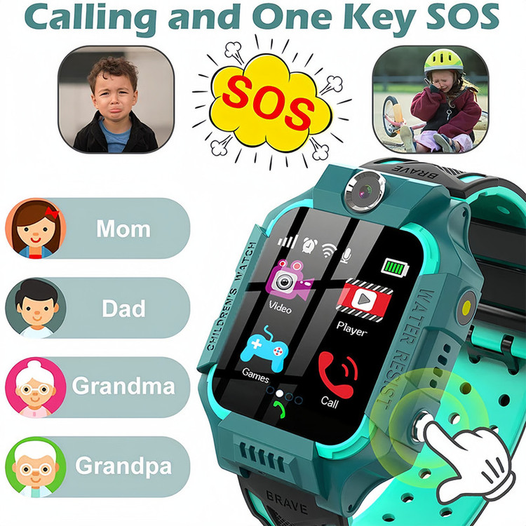 ساعت هوشمند گرین لاین مدل KIDS SERIES 5 مناسب برای کودکان, دارای قابلیت های شتاب سنج و ژیروسکوپ, بند سیلیکون