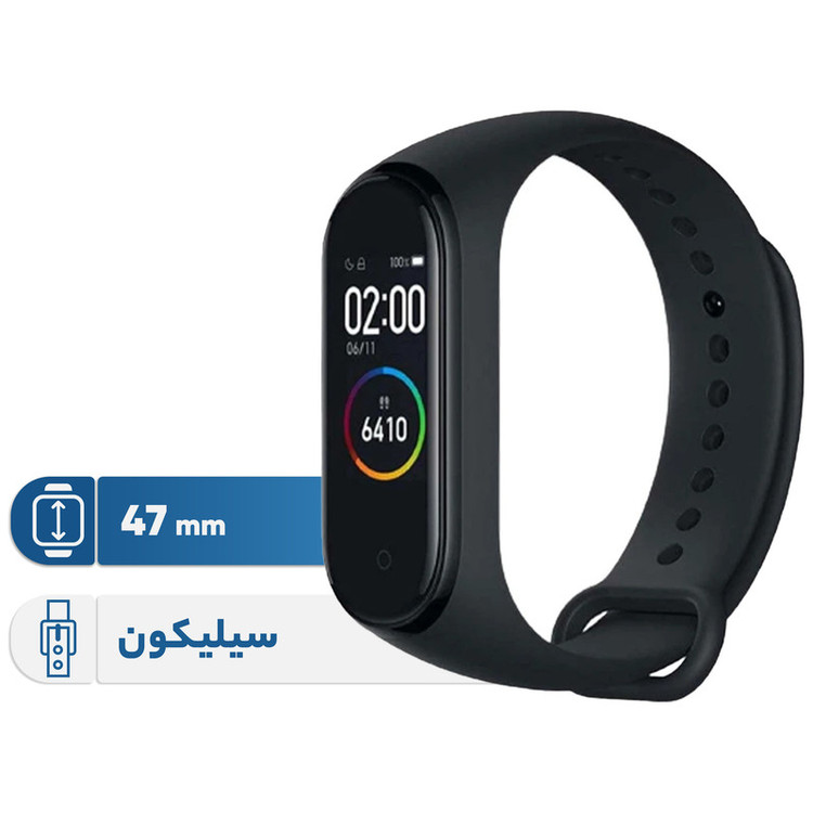 ساعت هوشمند شیائومی مدل MI BAND 6 حسگر ضربان قلب، محاسبه سطح اکسیژن خون، بند سیلیکونی