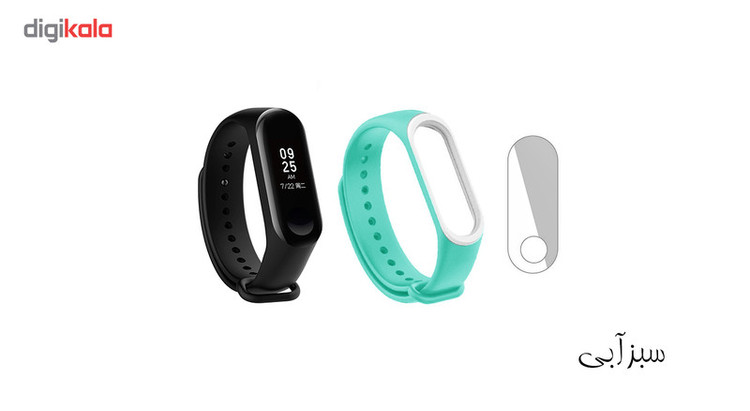 مچ بند هوشمند شیائومی مدل Mi Band 3 به همراه بند سیلیکونی و گلس کد SB