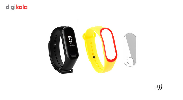 مچ بند هوشمند شیائومی مدل Mi Band 3 به همراه بند سیلیکونی و گلس کد SB