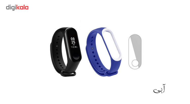 مچ بند هوشمند شیائومی مدل Mi Band 3 به همراه بند سیلیکونی و گلس کد SB