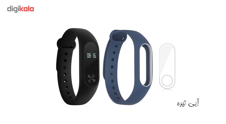مچ بند هوشمند شیائومی مدل Mi Band 2 به همراه بند سیلیکونی و گلس کد 3