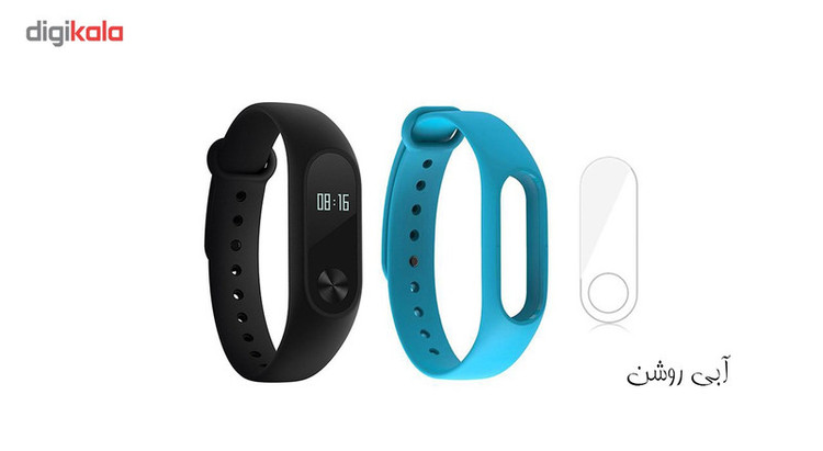 مچ بند هوشمند شیائومی مدل Mi Band 2 به همراه بند سیلیکونی و گلس کد 3
