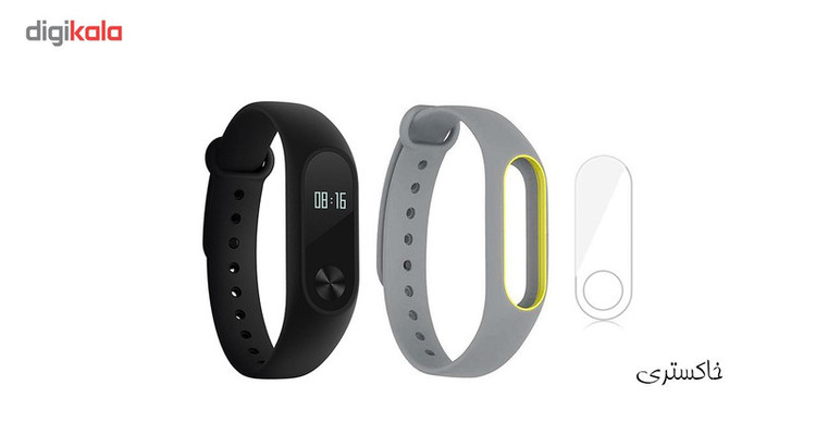 مچ بند هوشمند شیائومی مدل Mi Band 2 به همراه بند سیلیکونی و گلس کد 3