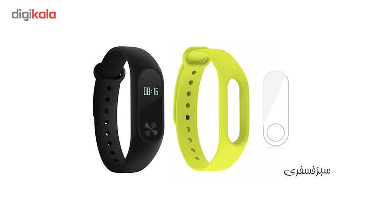مچ بند هوشمند شیائومی مدل Mi Band 2 به همراه بند سیلیکونی و گلس کد 3