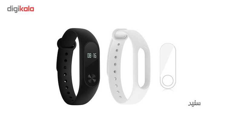 مچ بند هوشمند شیائومی مدل Mi Band 2 به همراه بند سیلیکونی و گلس کد 3
