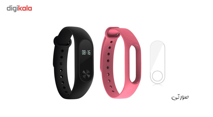 مچ بند هوشمند شیائومی مدل Mi Band 2 به همراه بند سیلیکونی و گلس کد 3