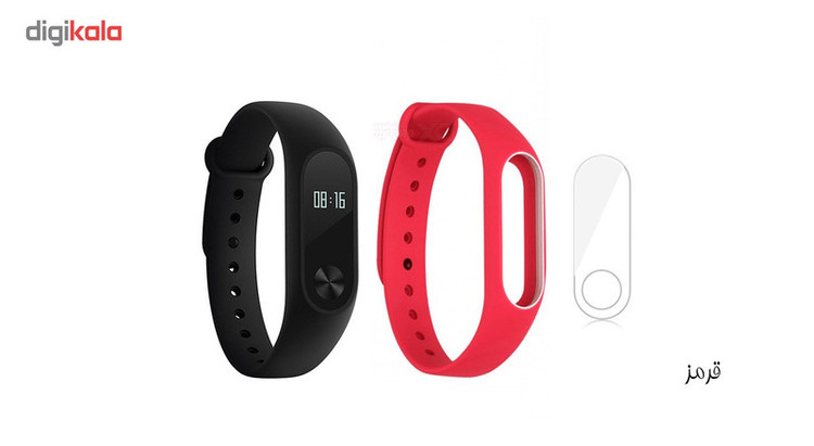 مچ بند هوشمند شیائومی مدل Mi Band 2 به همراه بند سیلیکونی و گلس کد 3