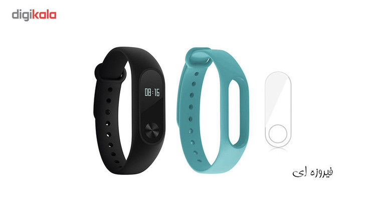 مچ بند هوشمند شیائومی مدل Mi Band 2 به همراه بند سیلیکونی و گلس کد 3