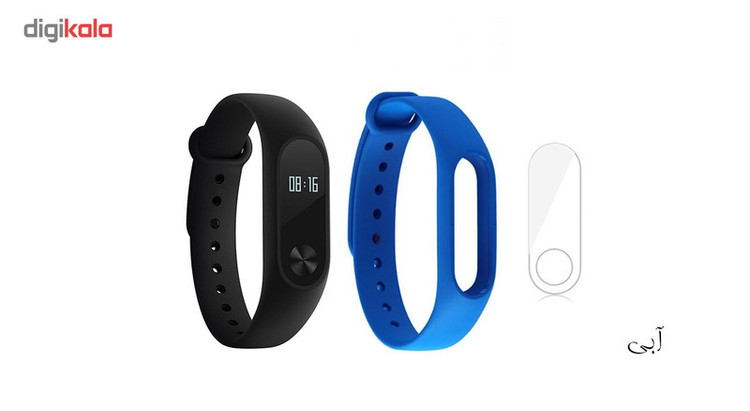 مچ بند هوشمند شیائومی مدل Mi Band 2 به همراه بند سیلیکونی و گلس کد 3