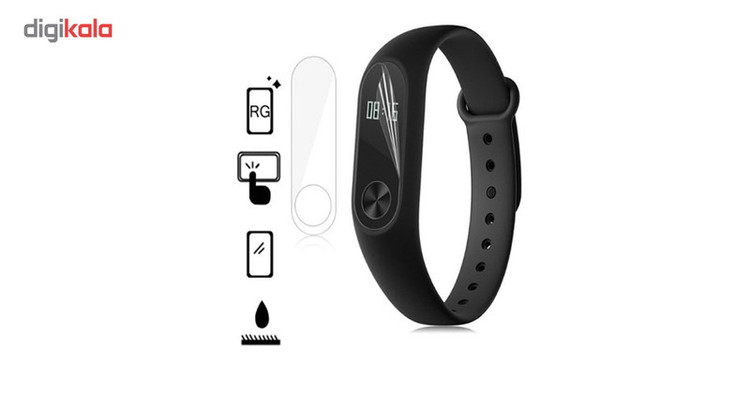 مچ بند هوشمند شیائومی مدل Mi Band 2 به همراه گلس و بند مچ بند شیائومی