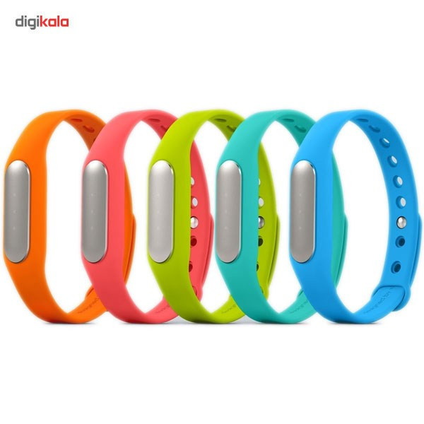 گام شمار شیائومی مشکی مدل Mi Band به همراه بند رنگی