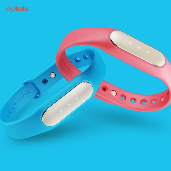 گام شمار شیائومی مشکی مدل Mi Band به همراه بند رنگی
