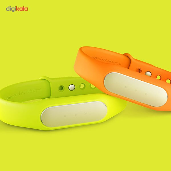 گام شمار شیائومی مشکی مدل Mi Band به همراه بند رنگی