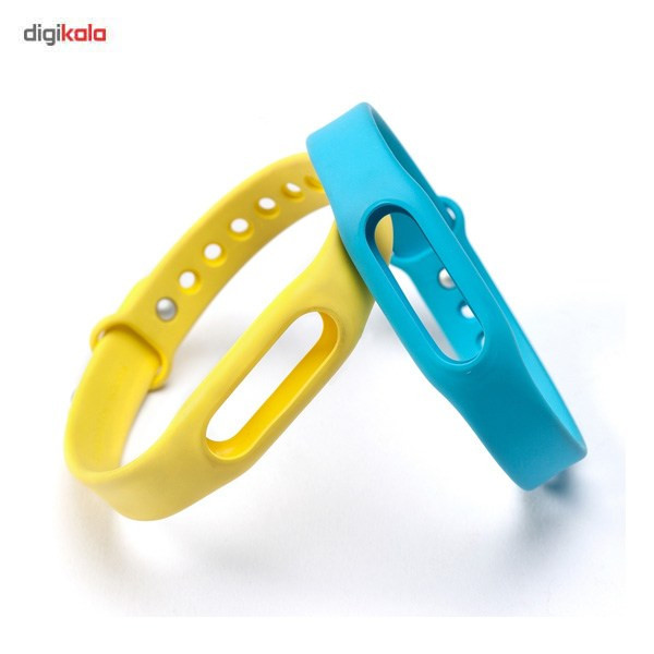 گام شمار شیائومی مشکی مدل Mi Band به همراه بند رنگی