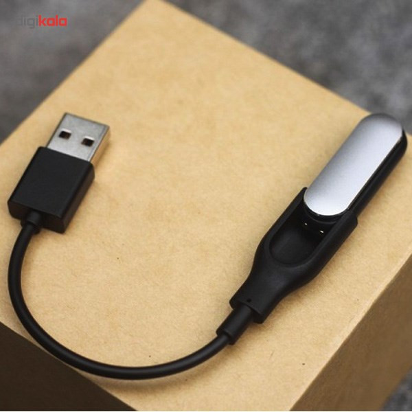 گام شمار شیائومی مشکی مدل Mi Band به همراه بند رنگی