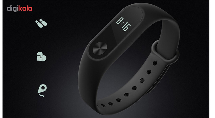 مچ بند هوشمند شیائومی مدل Mi Band 2 همراه با بند مچ بند سیلیکونی