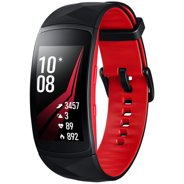 مچ بند هوشمند سامسونگ مدل Gear Fit 2 Pro Red سایز mm 158-205