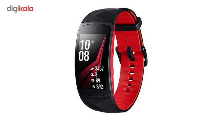 مچ بند هوشمند سامسونگ مدل Gear Fit 2 Pro Red سایز mm 158-205