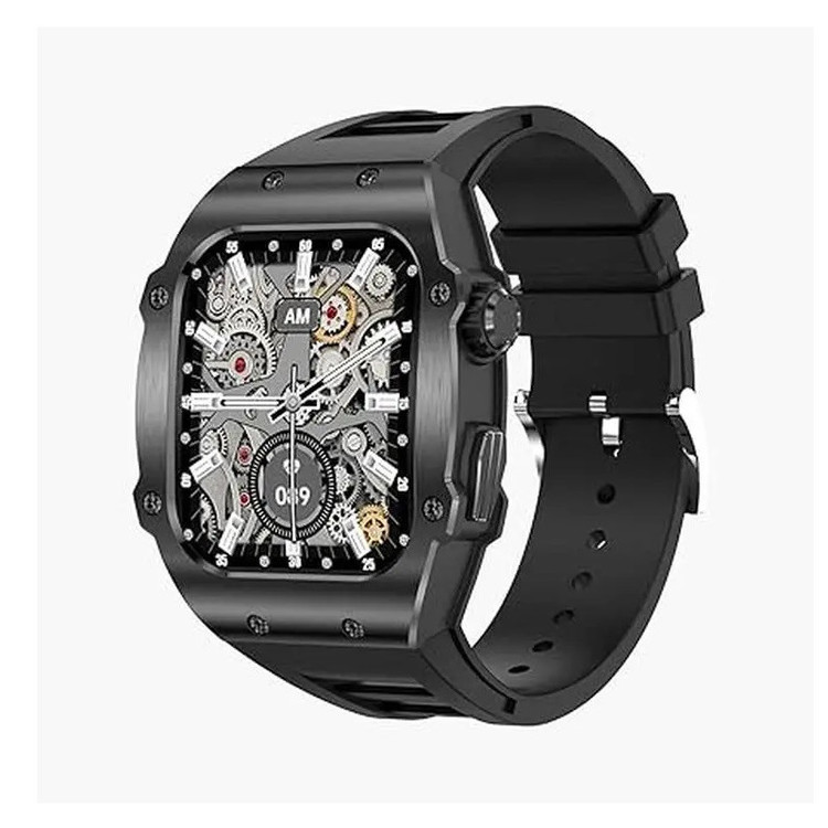 ساعت هوشمند گرین لاین مدل MAH JAMES 500 ADVABCED دارای قابلیت های کنترل موسیقی، شمارنده ضربان قلب، گام شمار، قابلیت مکالمه از طریق بلوتوث، پشتیبانی از زبان فارسی، بند سیلیکون