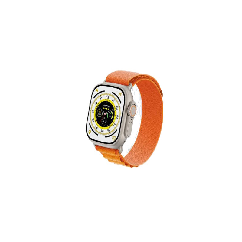 ساعت هوشمند گرین لاین مدل MIS EXTERNAL MINI ULTRA DYNAMIC دارای قابلیت های صفحه نمایش رنگی، صفحه نمایش لمسی، قابلیت مکالمه از طریق بلوتوث، قابلیت تغییر طرح ساعت یا تم بند پارچه ای