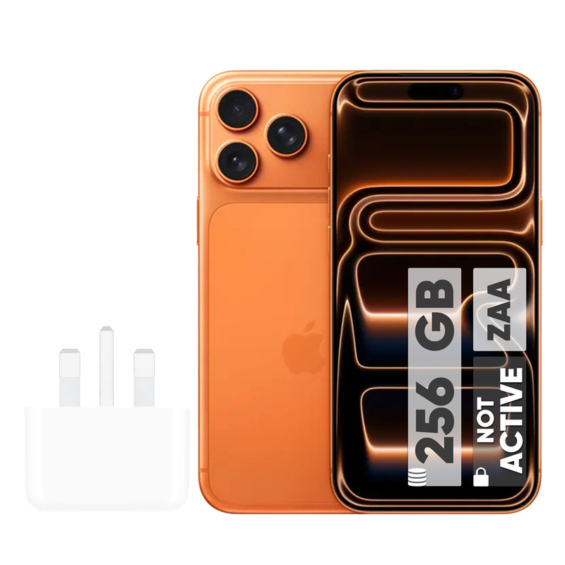 گوشی موبایل اپل مدل iPhone 17 Pro Max ZAA تک سیم کارت + eSim ظرفیت 256 گیگابایت و رم 12 گیگابایت - نات اکتیو  - به همراه شارژر 20 وات اپل