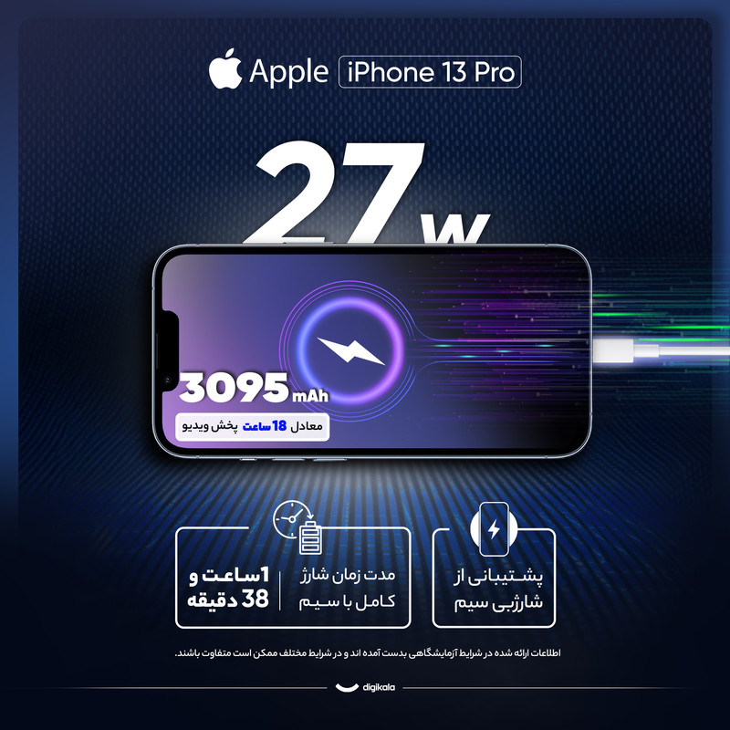 گوشی موبایل اپل مدل iPhone 13 Pro TH/A تک سیم کارت ظرفیت 512 گیگابایت و 6 گیگابایت رم - تایلند نات اکتیو