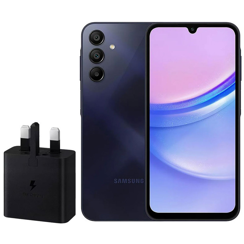 گوشی موبایل سامسونگ مدل Galaxy A15 دو سیم کارت ظرفیت 256 گیگابایت و رم 8 گیگابایت به همراه شارژر 15وات سامسونگ - ویتنام