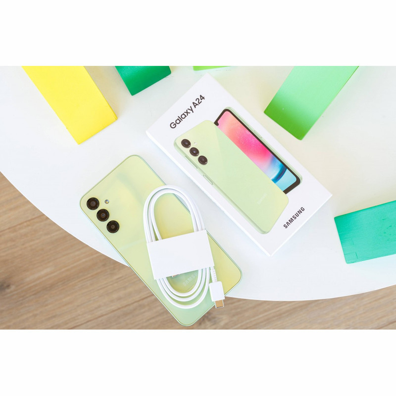 گوشی موبایل سامسونگ مدل Galaxy A24 4G دو سیمکارت ظرفیت 128 گیگابایت رم 4 گیگابایت همراه با شارژر 25 وات