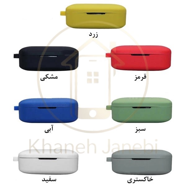 کاور محافظ سیلیکونی هندزفری کیو سی وای Xiaomi QCY T5 Earphone Silicone Case دارای قلاب آویز