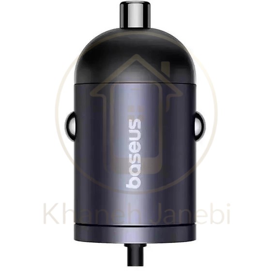 شارژر فندکی بیسوس Baseus Tiny Star Mini Car Charger C00035001121-01 توان 30 وات همراه با کابل متصل