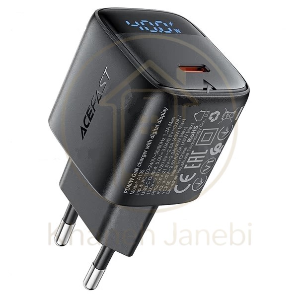 شارژر دیواری ایس فست ACEFAST A135 PD40W Fast Charger توان 40 وات