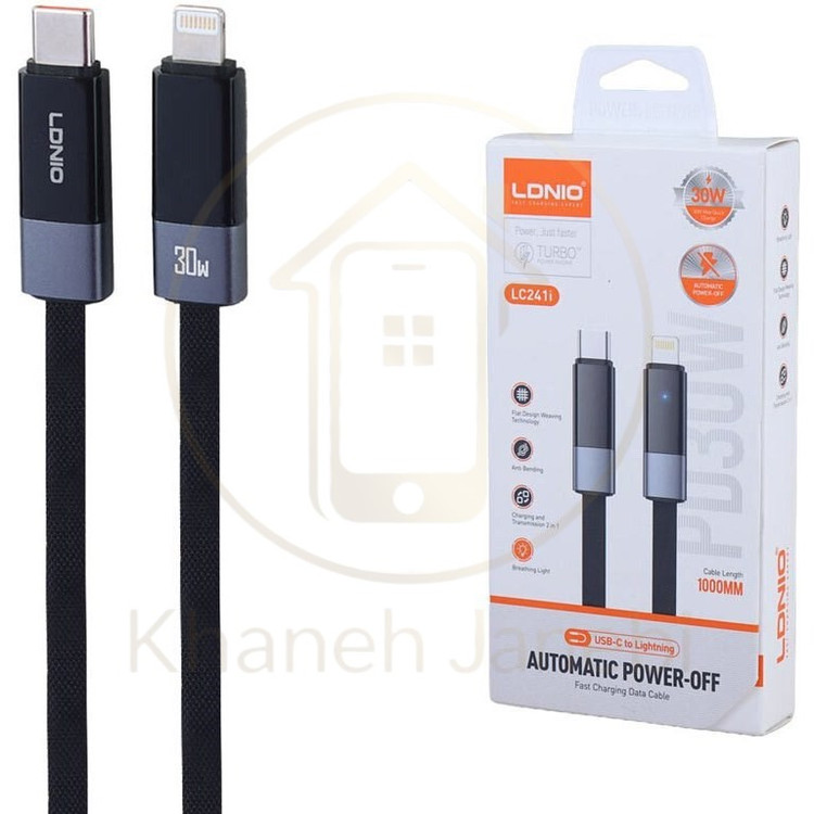 کابل لایتنینگ به Type-C الدینیو Ldnio LC241i طول 1 متر توان 30 وات