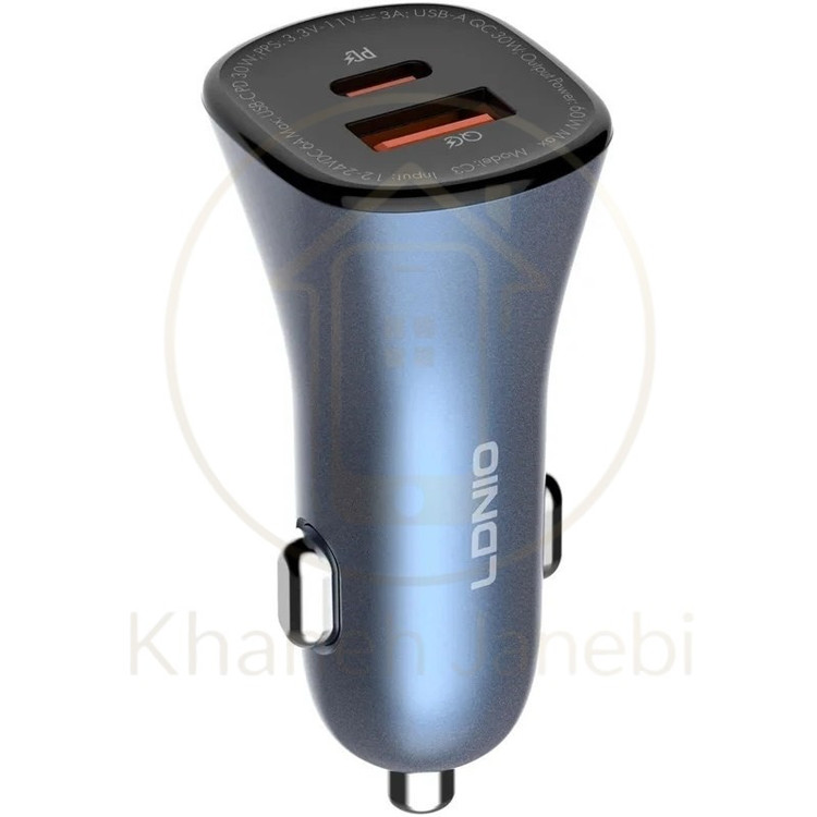 شارژر فندکی الدینیو Ldnio C3 توان 60 وات