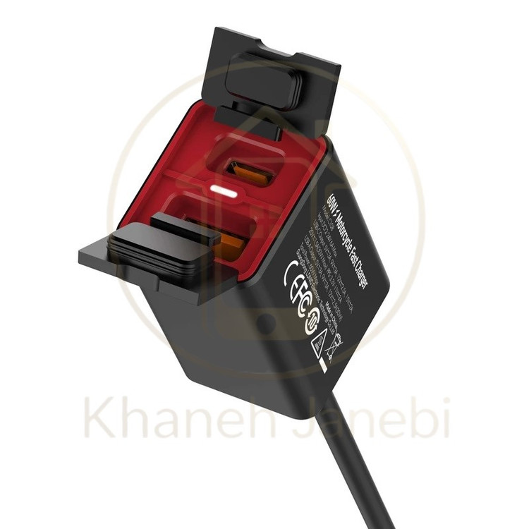 شارژر موبایل موتورسیکلت الدینیو Ldnio C108 توان 60 وات همراه با کابل