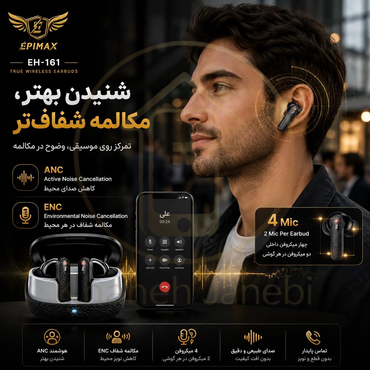 ایرپاد اپیمکس EH-161 ANC+ENC